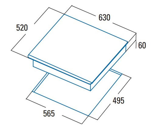 VITROCERAMICA INDUCCION CATA INSB6032BK 3 ZONAS, FOCO DOBLE 32 CM 7.100W