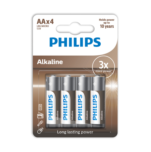 PILA PHILIPS ALKALINE ref. LR06A4B/10 (LR06) AA