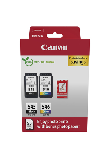 CARTUCHO CANON PG-545/CL-546 MULTIPACK+PAPEL FOTOGRAFICO