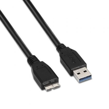 Cable USB 3.0 Aisens A105-0044/ USB Macho - MicroUSB Macho/ 5Gbps/ 2m/ Negro