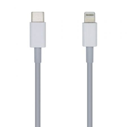 Cable USB 2.0 Tipo-C Lightning Aisens A102-0442/ Lightning Macho - USB Tipo-C Macho/ 480Mbps/ 1m/ Blanco