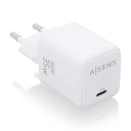 Cargador de Pared GaN Aisens ASCH-35W1P016-W/ 1xUSB Tipo-C/ 35W