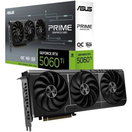Tarjeta Gráfica Asus Prime GeForce RTX 5060 Ti OC Edition/ 16GB GDDR7