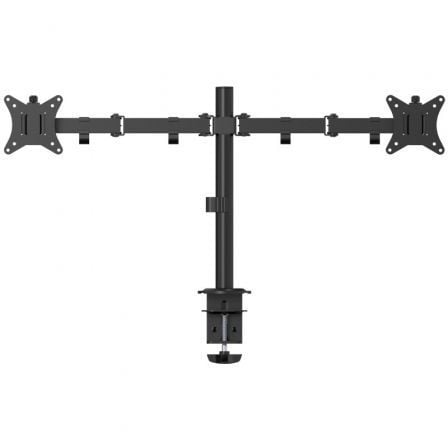 Soporte de Mesa para 2 Monitores Fonestar SMM-112BA/ Giratorio/ Inclinable/ hasta 9kg