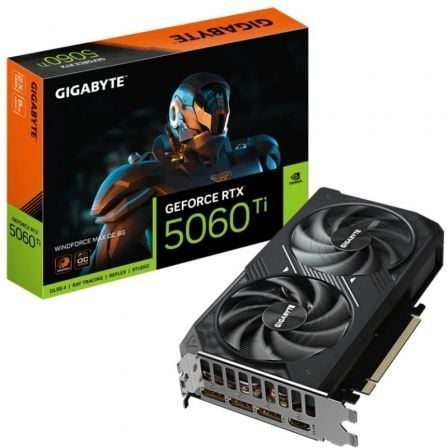 Tarjeta Gráfica Gigabyte GeForce RTX 5060 Ti WindForce Max OC/ 8GB GDDR7