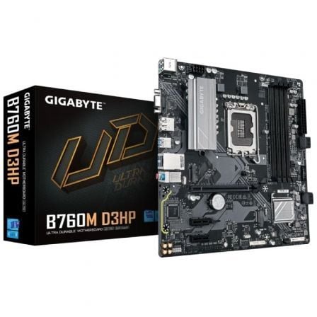 Placa Base Gigabyte B760M D3HP Socket 1700/ DDR5/ PCIe 4.0/ Micro ATX