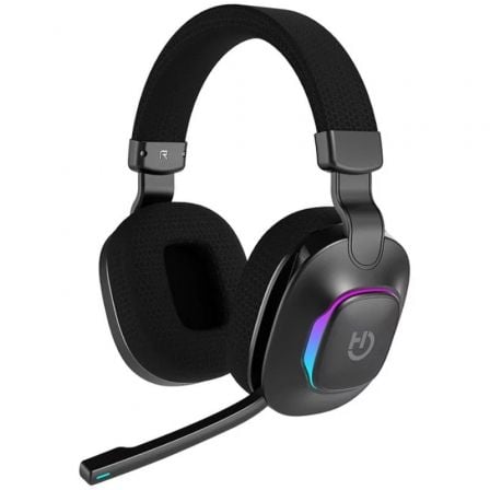 Auriculares Gaming Inalámbricos con Micrófono Hiditec Vortex ARGB/ Jack 3.5/ Bluetooth/ Negros