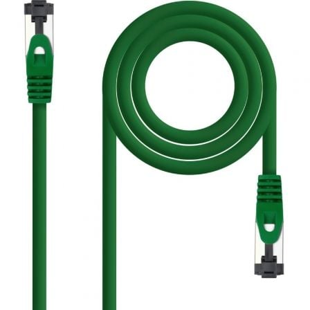 Cable de Red RJ45 SSTP Nanocable 10.20.2000-L30-GR Cat.8.1/ 30cm/ Verde