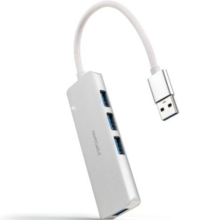 Hub USB 3.0 Nanocable 10.16.4602/ 4xUSB/ Gris