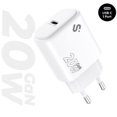 Cargador de Pared GaN Subblim 20W Charger USB C/ 1xUSB Tipo-C/ 20W