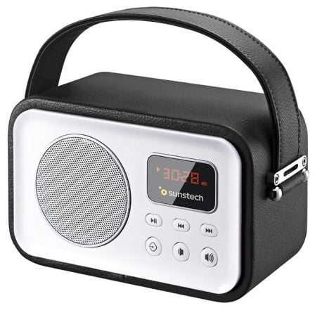 Radio Portátil Sunstech RPBT450/ a Pilas/ Negra