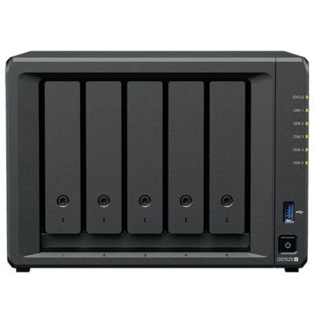 NAS Synology Diskstation DS1525+/ 5 Bahías 3.5"- 2.5"/ 8GB DDR4/ Formato Torre