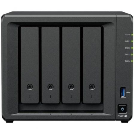 NAS Synology Diskstation DS425+/ 4 Bahías 3.5"- 2.5"/ 2GB DDR4/ Formato Torre
