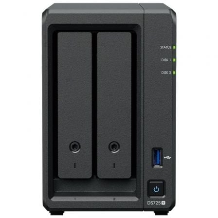 NAS Synology Diskstation DS725+/ 2 Bahías 3.5"- 2.5"/ 4GB DDR4/ Formato Torre