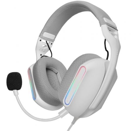 Auriculares Gaming con Micrófono Mars Gaming MH-PRO/ Jack 3.5/ USB/ Blancos