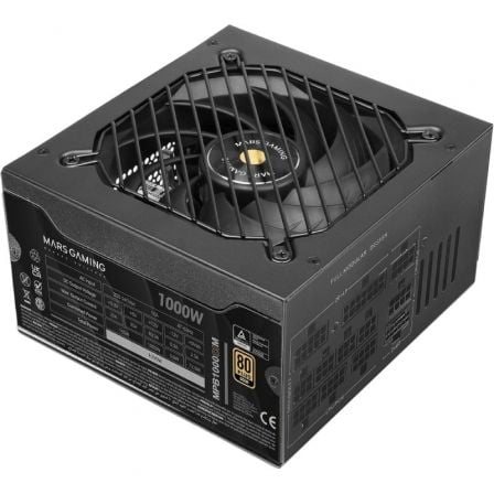 Fuente de Alimentación Mars Gaming MPB1000SIM/ 1000W/ Ventilador 14cm/ 80 Plus Gold