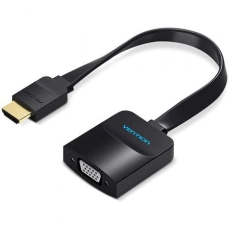 Conversor Vention 74346/ HDMI Macho/ VGA Hembra - Jack 3.5 Hembra/ 20cm/ Negro