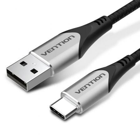 Cable USB 2.0 Tipo-C Vention CODHD/ USB Tipo-C Macho - USB Macho/ 480Mbps/ 50cm/ Gris