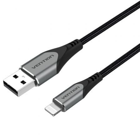 Cable USB 2.0 Lightning Vention LABHD/ USB Macho - Lightning Macho/ 50cm/ Gris