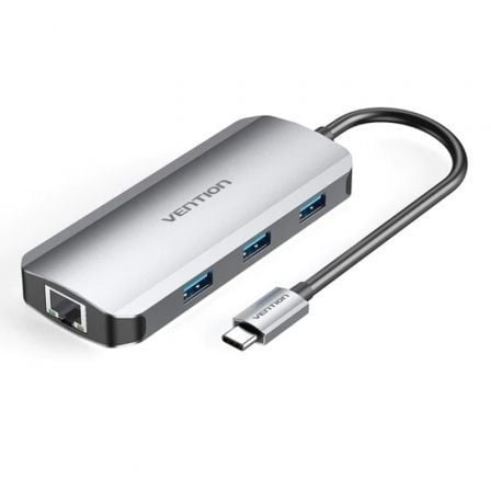 Docking USB Tipo-C Vention TOHHB/ 1xHDMI 4K/ 3xUSB/ 1xRJ45/ 1xUSB Tipo-C PD