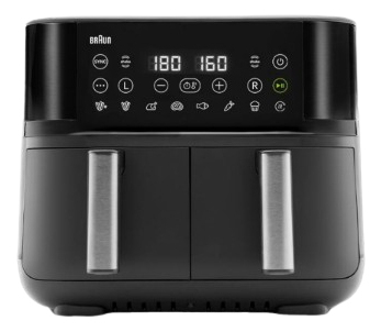 FREIDORA AIRE BRAUN TD3030YBK  8 L. (4L+4L.) 0X12500010